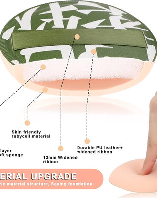 Problems Solved Korean makeup sponge puffs, 4-pack, teardrop shape, ideal for foundation, concealer, and setting powder application.
