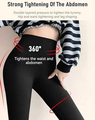 Women’s warm thermal leggings by Problems Solved, high-waisted winter leggings with a thick, cozy fabric for cold weather.