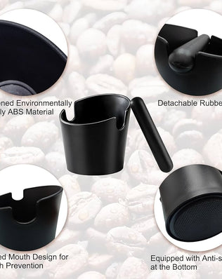 Problems Solved Coffee Knock Box for espresso machine, stainless steel coffee bin for disposing used coffee grounds