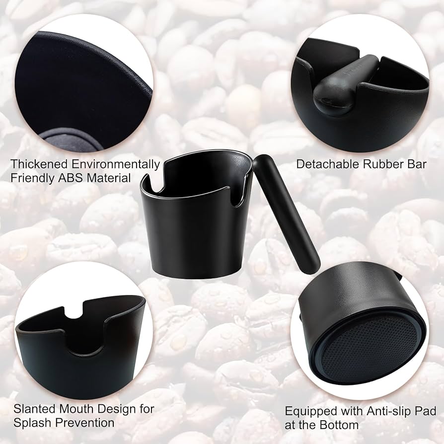 Problems Solved Coffee Knock Box for espresso machine, stainless steel coffee bin for disposing used coffee grounds