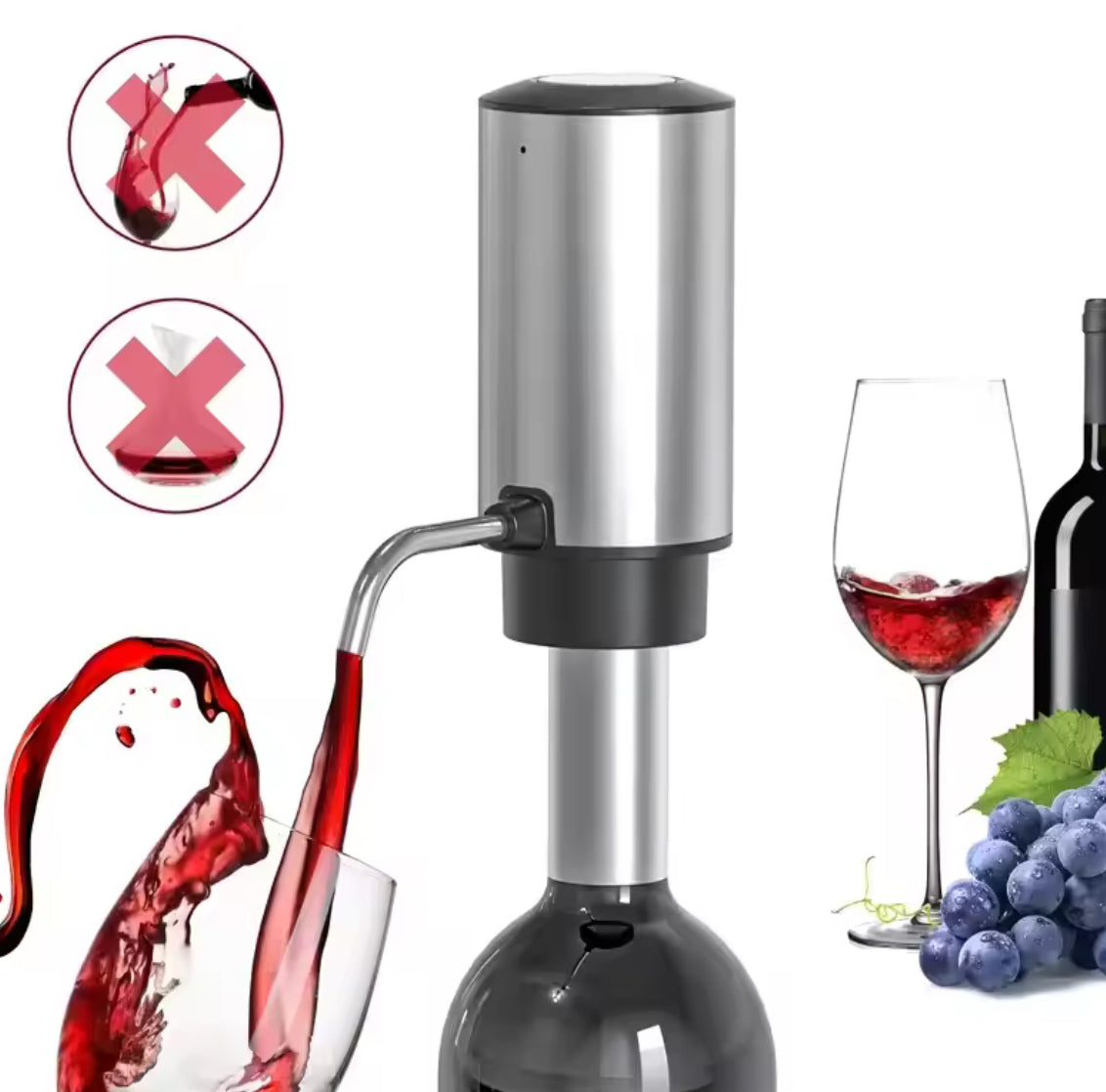 Rechargeable Electric Wine Aerator & Dispenser - Problems Solved