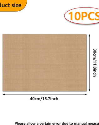 Pack of 10 Non-Stick Oven
Liners, Silicone Baking Mats & Paper, Ideal for Bottom of Oven