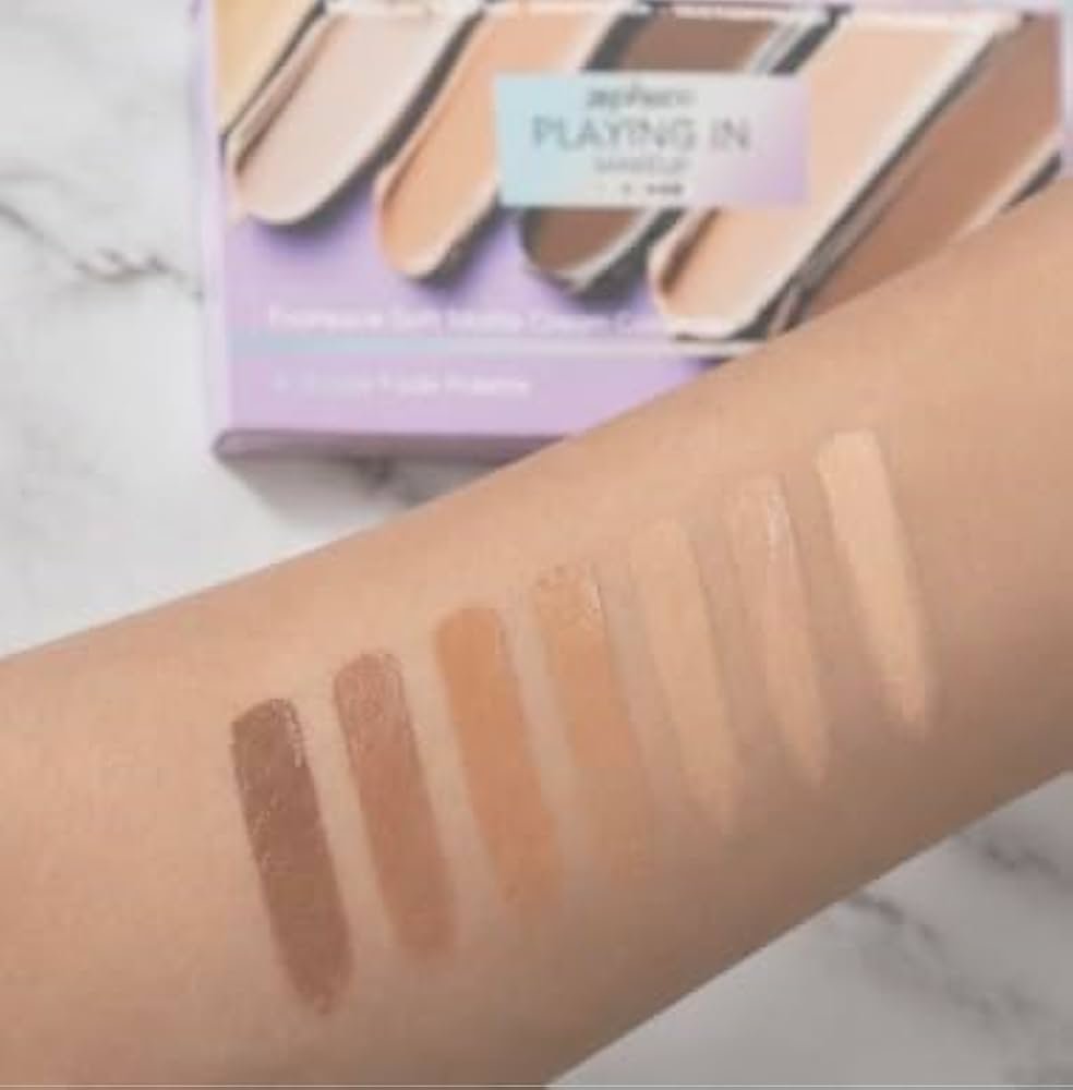 Problems Solved concealer palette with smooth texture and high coverage, featuring natural finish waterproof makeup shades.