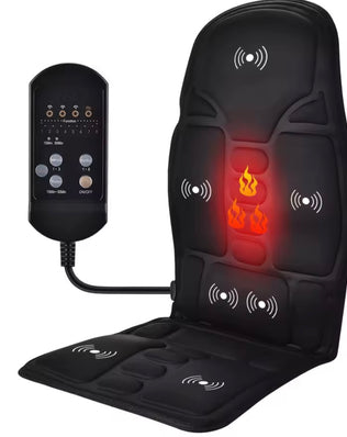 Massager Chair Pad Electric Heating Vibrating Cervical Neck Back Body Cushion - Problems Solved