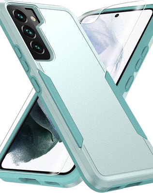 Samsung Galaxy S22 heavy-duty case by Problems Solved, military-grade drop tested, with rugged protective design.