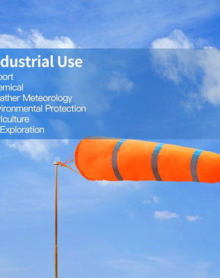 40-inch Windsock by Problems Solved made of rip-stop polyester for measuring wind direction, shown hanging outdoors.