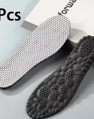 Two pairs of Problems Solved foot massage soft shoe pads, breathable and comfortable for enhanced foot support and relaxation.