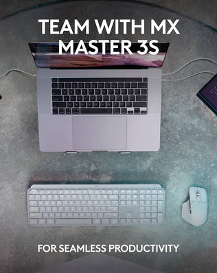 Logitech MX Keys S wireless keyboard by Problems Solved with low profile, fluid quiet typing, and programmable keys.