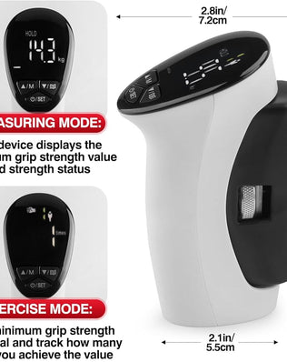 Grip Strength Tester & Grip Strength Trainer Kit, Hand Grip Dynamometer Forearm