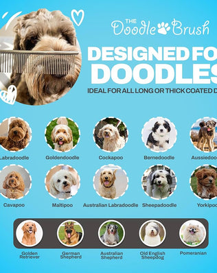 The Doodle Brush Dog Combs for Grooming Matting, Metal Comb For Dogs