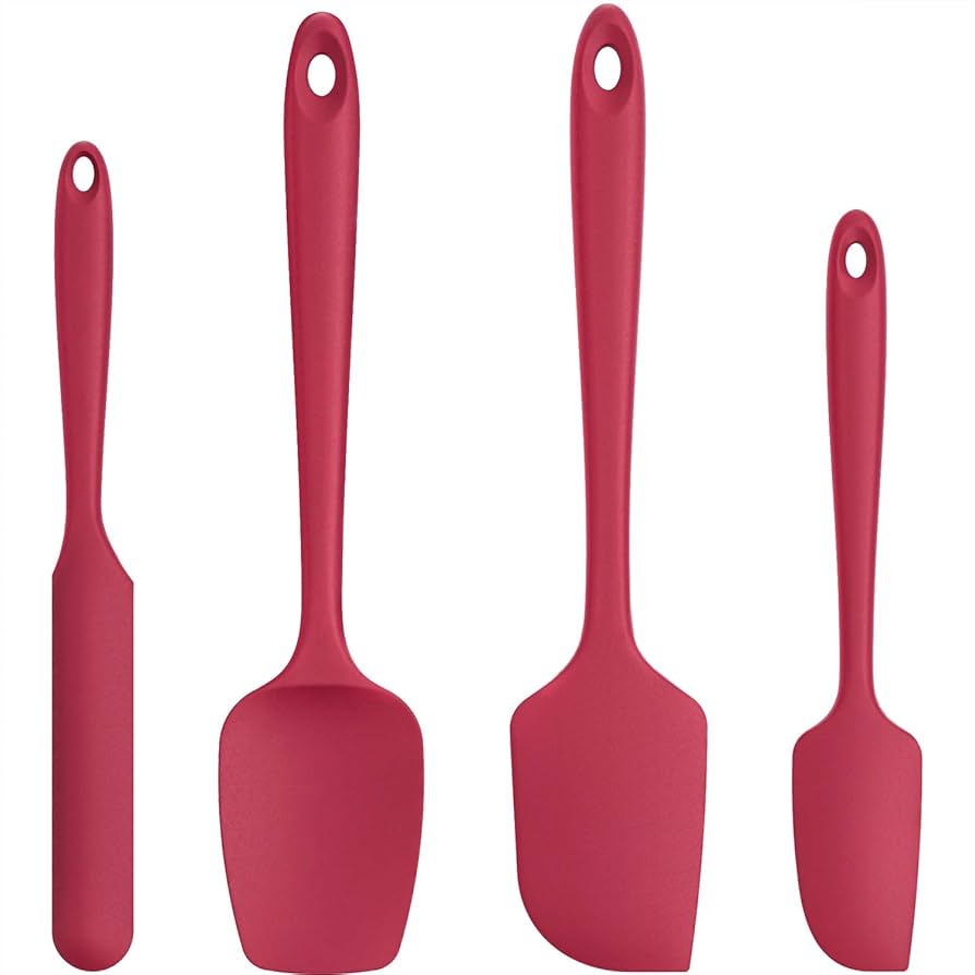Silicone Spatula Set of 4: 315°C Heat-Resistant Flexible