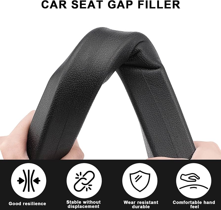 2 Pack Car Seat Gap Filler Car Seat Interior Universal Fit PU Leather Car Seat Gap Plug