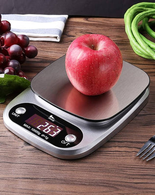 Problems Solved digital kitchen weighing scale showing 22lb capacity, multifunction electronic food and baking scale with clear display