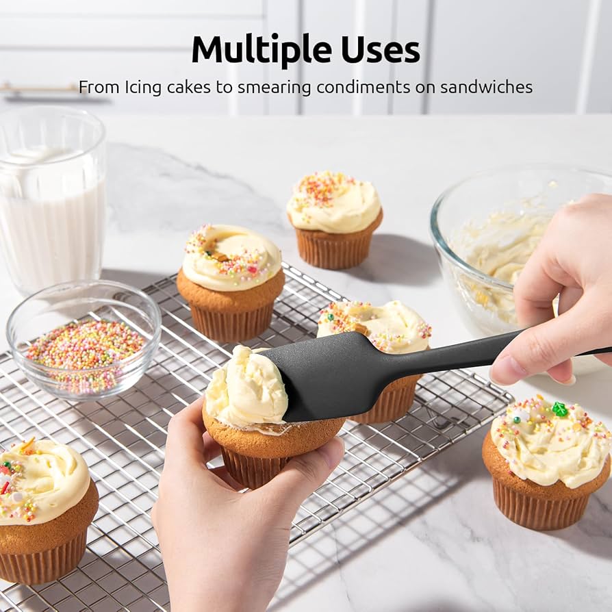 Silicone Spatula Set of 4: 315°C Heat-Resistant Flexible