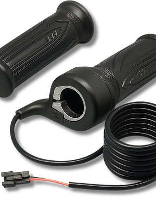 Problems Solved E Bike full twist throttle with 3 pin connector, right and left hand grips for electric bicycles and scooters.
