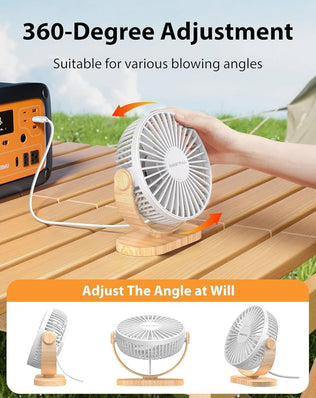 Desk Fan, Small USB Desk Fan Silent, 3 Speeds Portable Personal Desktop Fan