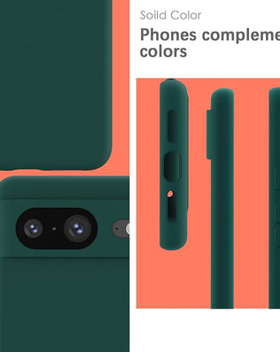 YATWIN Case for Google Pixel 8, Silicone Mobile Phone Case with Lining