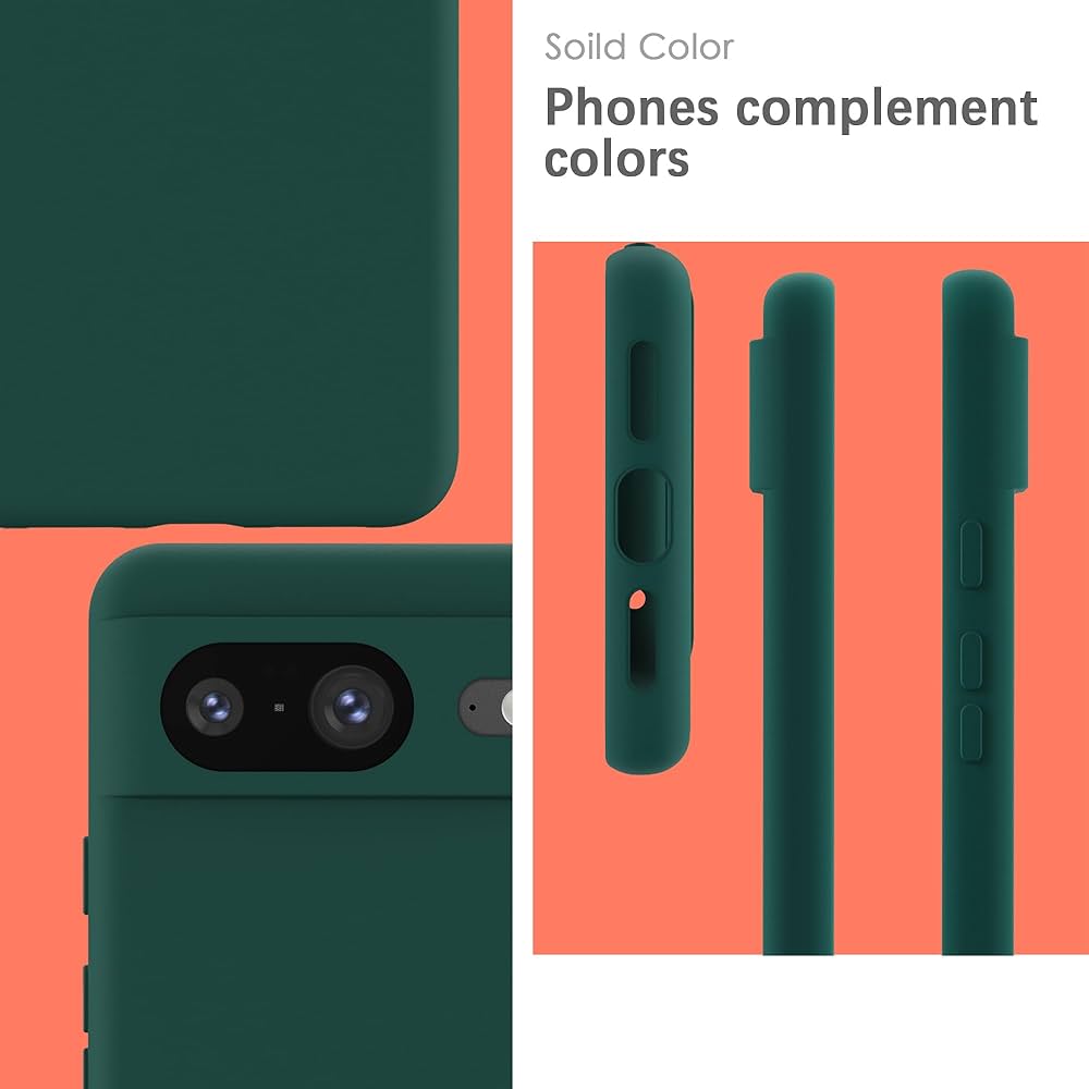 YATWIN Case for Google Pixel 8, Silicone Mobile Phone Case with Lining