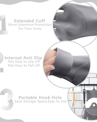 Pet Grooming Gloves-Heat Resistant Dog Washing Gloves with High-Density