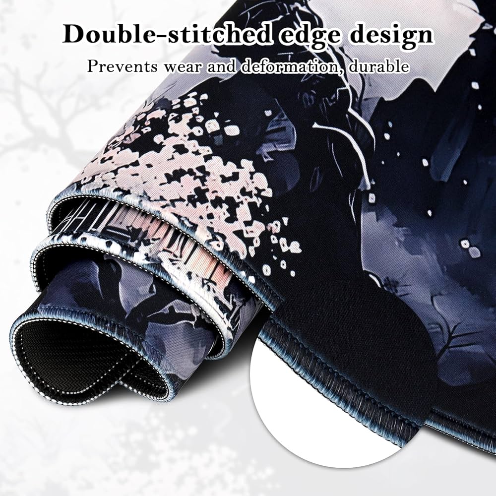 Problems Solved non-slip gaming mouse pad, 80x30cm waterproof extended mouse mat with non-slip base for smooth control.