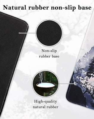 Problems Solved non-slip gaming mouse pad, 80x30cm waterproof extended mouse mat with non-slip base and smooth surface.
