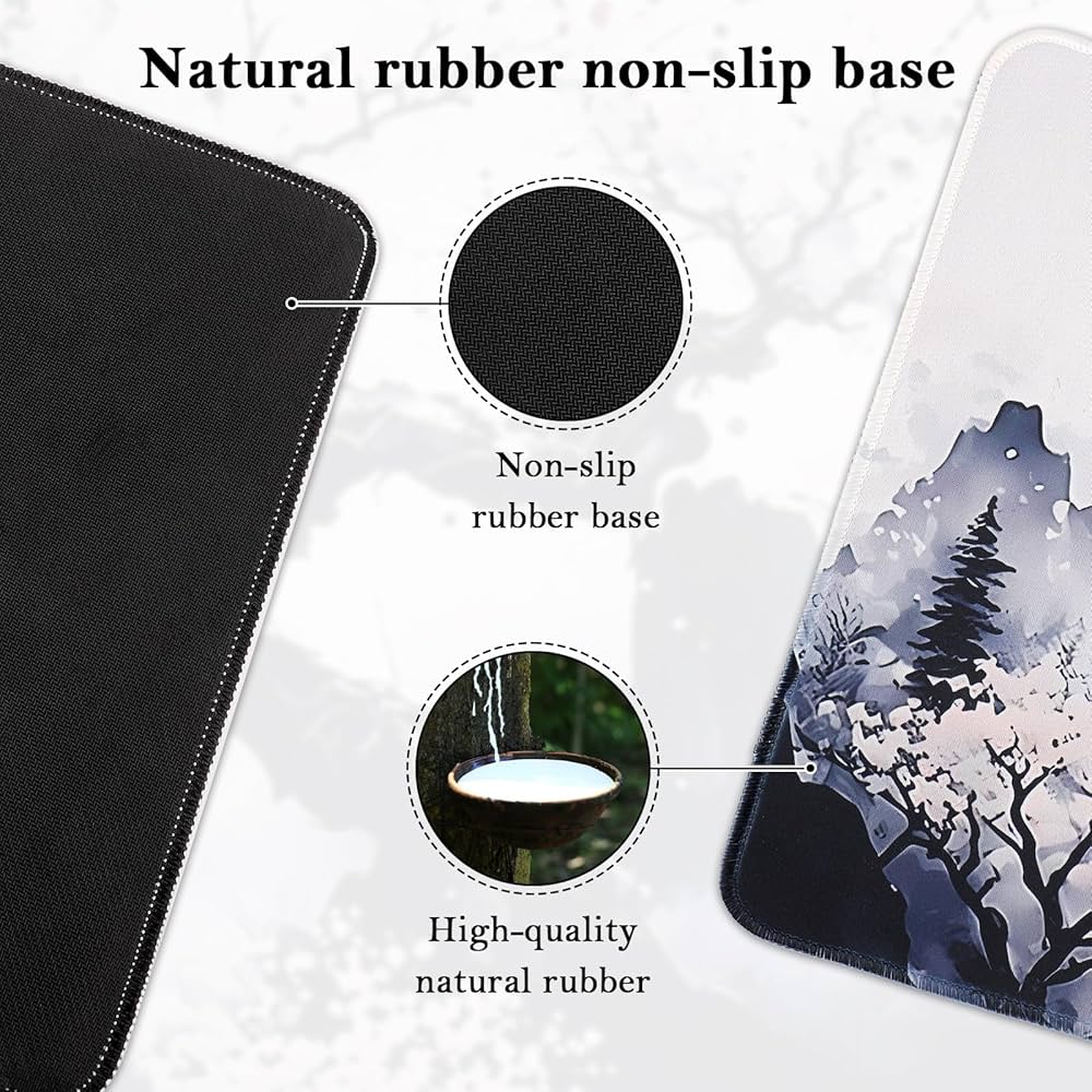Problems Solved non-slip gaming mouse pad, 80x30cm waterproof extended mouse mat with non-slip base and smooth surface.