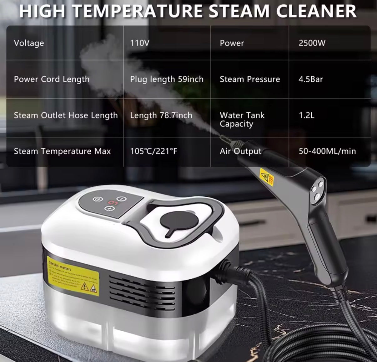 Furniture Handheld Steam Cleaner Portable Multipurpose Handheld Steam Cleaner