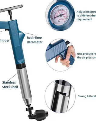 Pneumatic High-pressure Drain Blaster Tool Set - Problems Solved