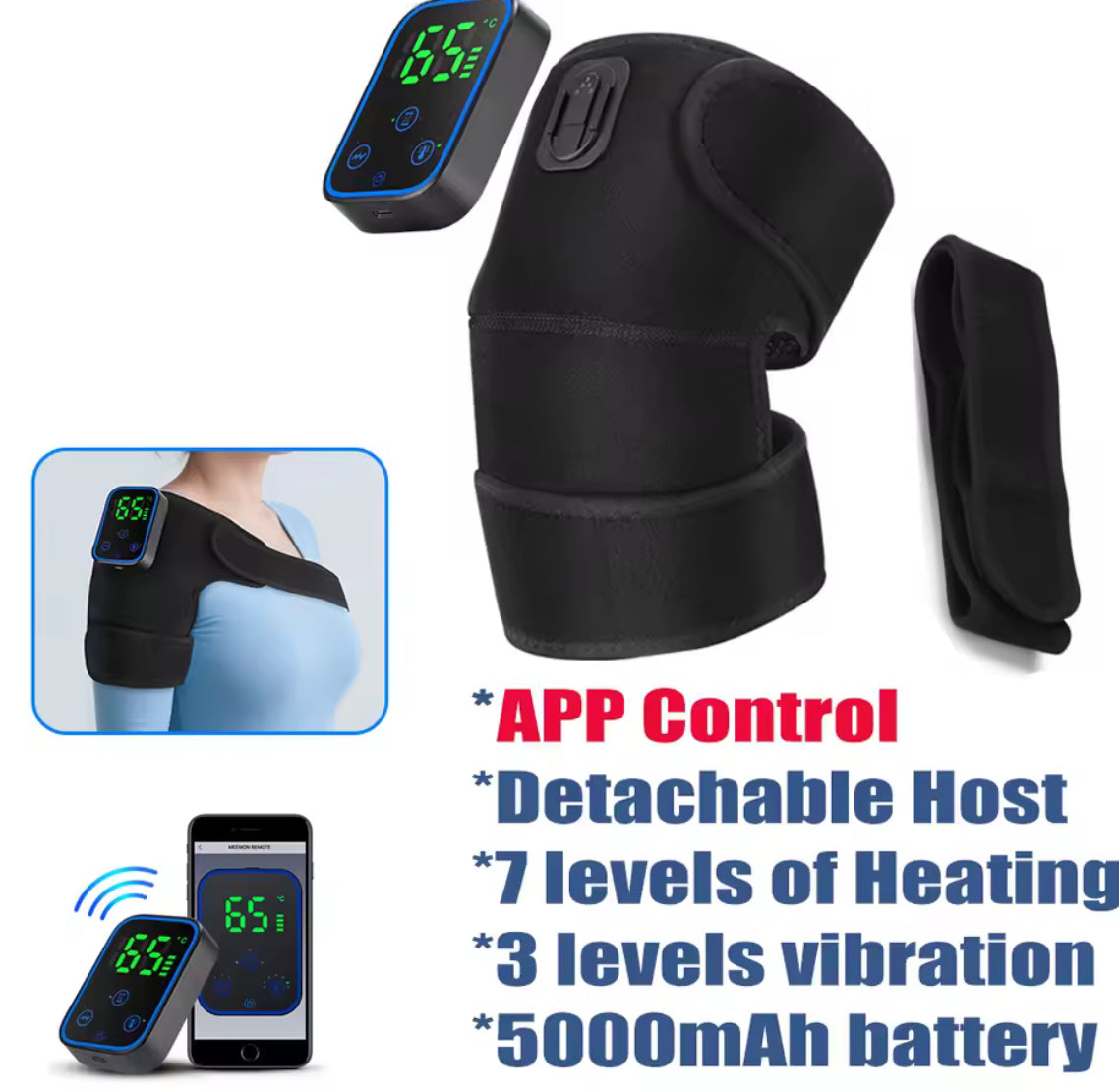 Wireless Shoulder Massager Pad Wrap APP-Controlled - Problems Solved