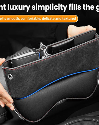 Car Seat Gap Filler Organiser, PU Leather Car Organizer for Front Seat Gap Filling