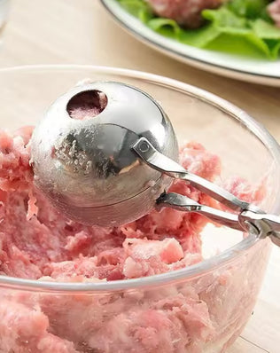 Stainless Steel Meatball Maker Spoon for Perfect Round Balls - Problems Solved
