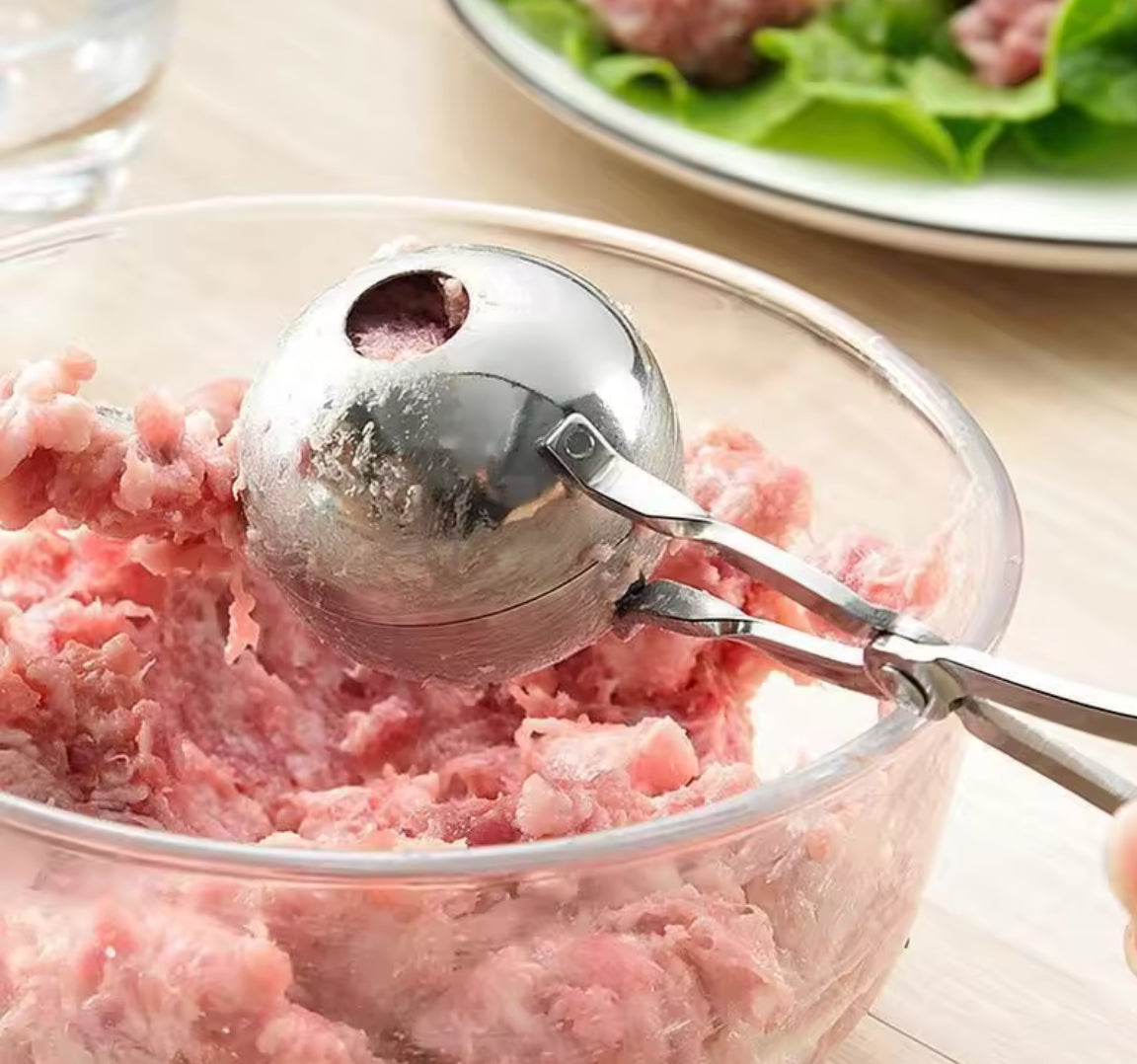 Stainless Steel Meatball Maker Spoon for Perfect Round Balls - Problems Solved