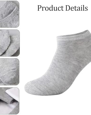 Pair of Problems Solved men's no-show ankle trainer socks in breathable cotton, low-cut design, shown laid flat.
