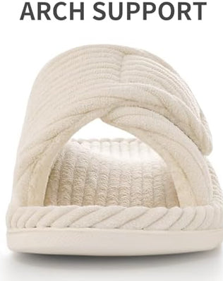 Orthopedic Slippers for Women with Adjustable Arch Support Indoor Slippers Open Toe