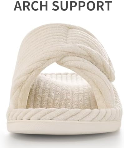 Orthopedic Slippers for Women with Adjustable Arch Support Indoor Slippers Open Toe
