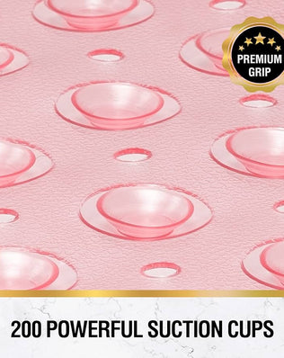 Problems Solved non-slip bath mat, 101x40 cm extra long shower mat with textured surface, BPA-free bathroom safety mat.