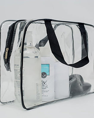Clear Toiletry Bags, 2 Pcs Large Storage Makeup Bags Waterproof Transparent