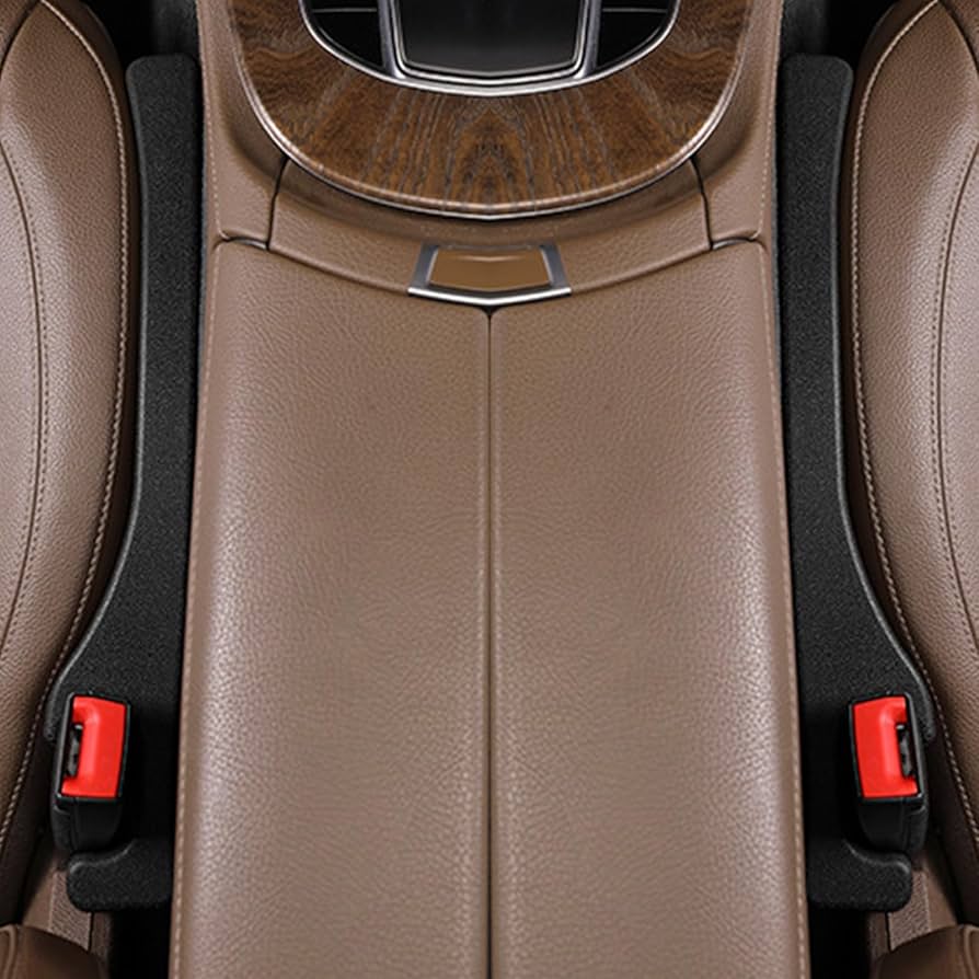 2 Pack Car Seat Gap Filler Car Seat Interior Universal Fit PU Leather Car Seat Gap Plug
