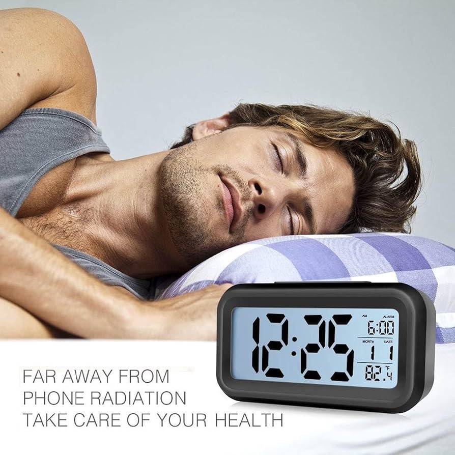 Digital Alarm Clock LED Display with Temperature Big LCD Digit Display