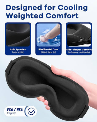 Reusable travel eye cover for adults by Problems Solved, soft sleep mask designed to block light for restful sleep on the go.
