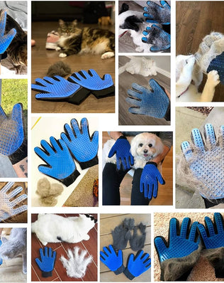 Pet Grooming Glove | Pet Brush Glove | Premium De-shedding Glove for Easy, Mess-free