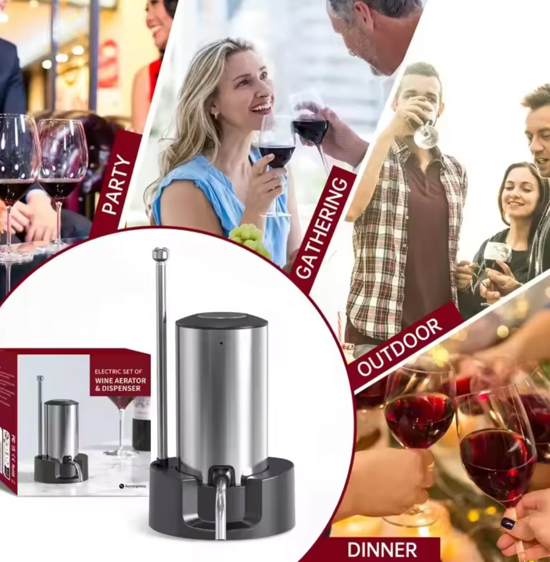 Rechargeable Electric Wine Aerator & Dispenser - Problems Solved