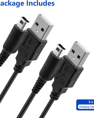 Problems Solved Mcbazel USB charging cable for Nintendo DSi, 3DS, 2DS, including New and XL models, connected to handheld consoles.