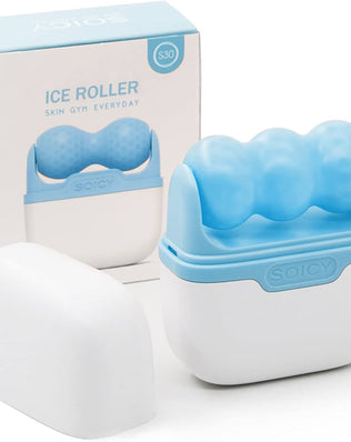 Ice Roller for Face and Eyes - 2 Roller Facial Skin Care Tools Cold Face Ice Roller Massager