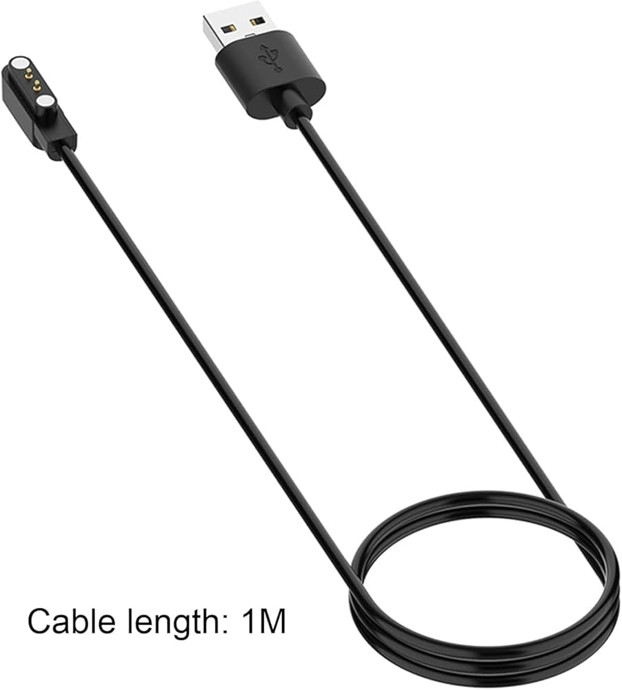 Problems Solved magnetic smartwatch charger cable, 3.3ft length, compatible with various smart watch models, with magnetic connector.