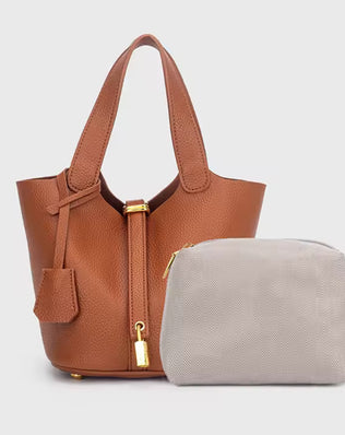 Classic Vegetable Women's Handbag by Problems Solved featuring a simple bucket design and vegetable-inspired texture.