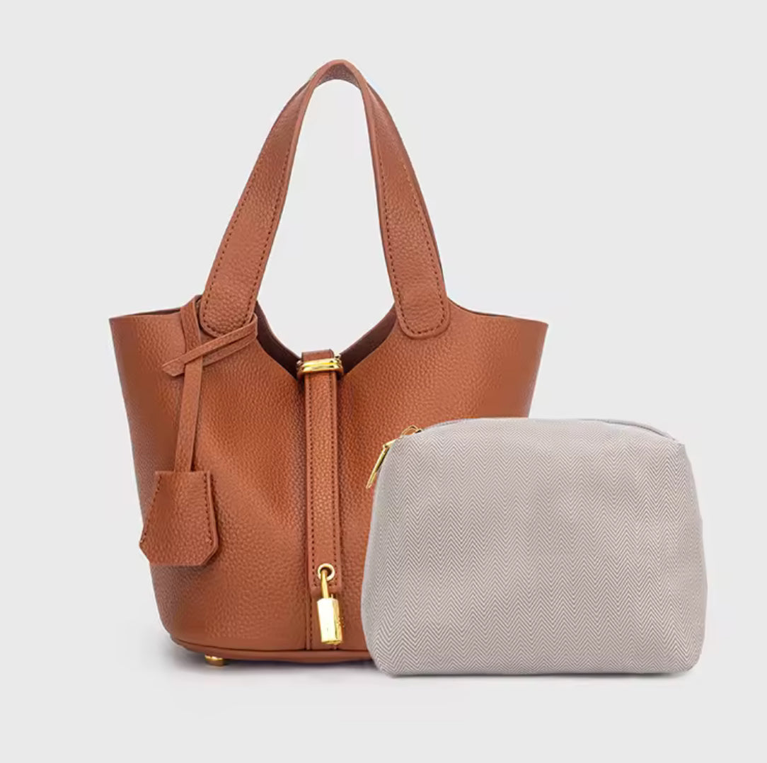 Classic Vegetable Women's Handbag by Problems Solved featuring a simple bucket design and vegetable-inspired texture.