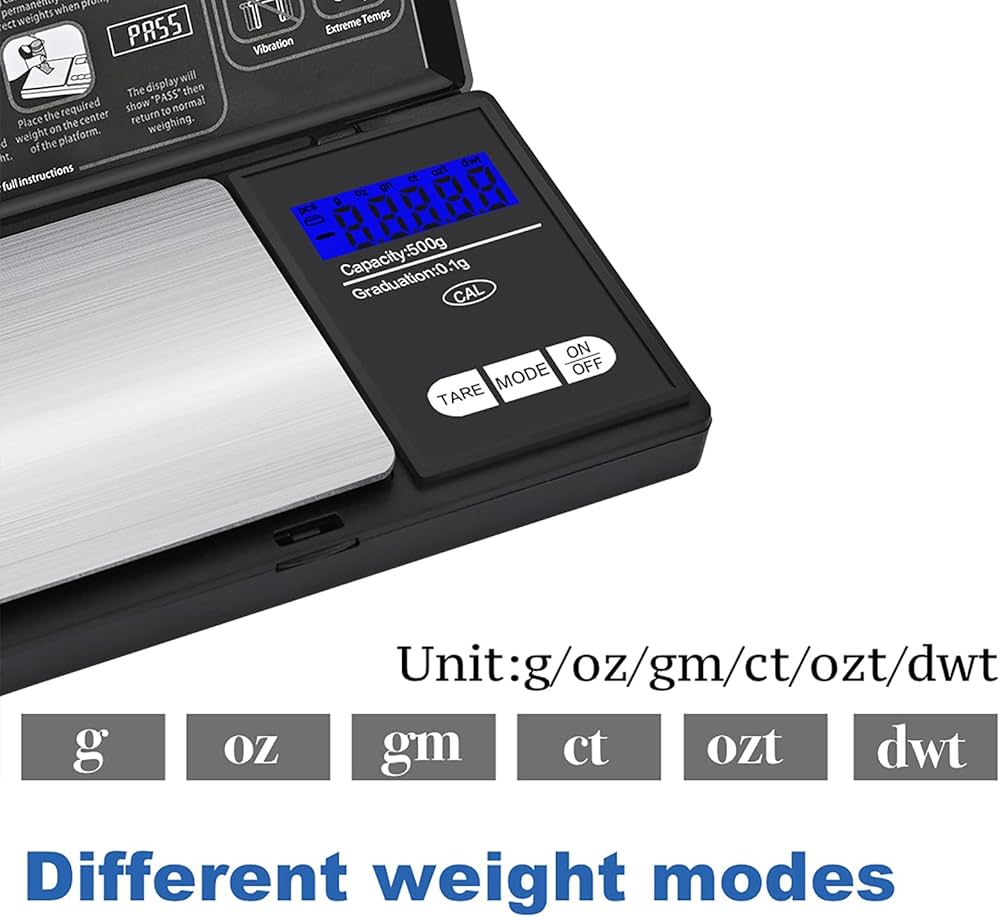 Problems Solved Mini Pocket Scale showing digital display and weighing platform, portable digital kitchen scale for precise measurements.
