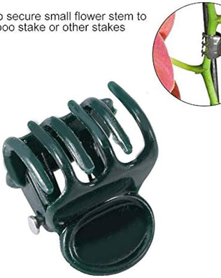 100Pcs Plant Support Clips, Garden Plastic Mini Stalks Flower Garden Tools Stem Clips