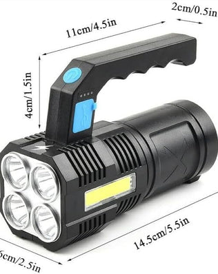 LED Flashlight Torch
Rechargeable COB Spotlight Lantern Work